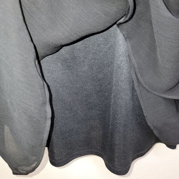 Lane Bryant Black Chiffon knee length dress Size 18 - Picture 5 of 7